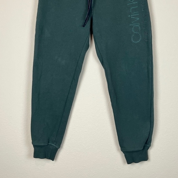 Calvin Klein Performance Forest Green Joggers Embroidered; Size M; Flaw - Picture 5 of 8